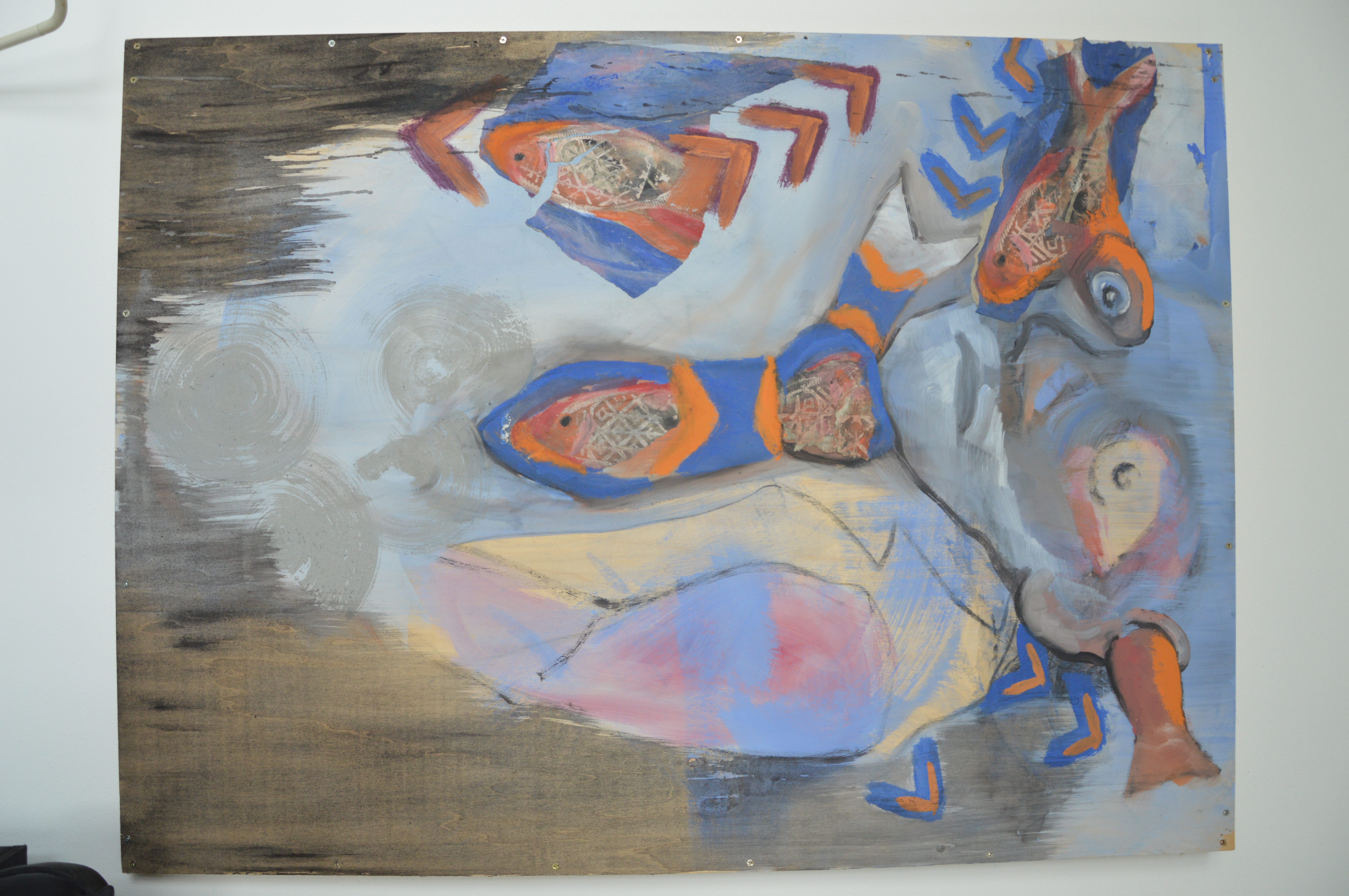 Painting 14 - Mixed media on wood by Gérard Pettiti, 2023